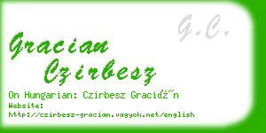 gracian czirbesz business card